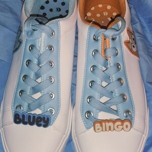Bluey and Bingo Women's Sneakers - White and Blue